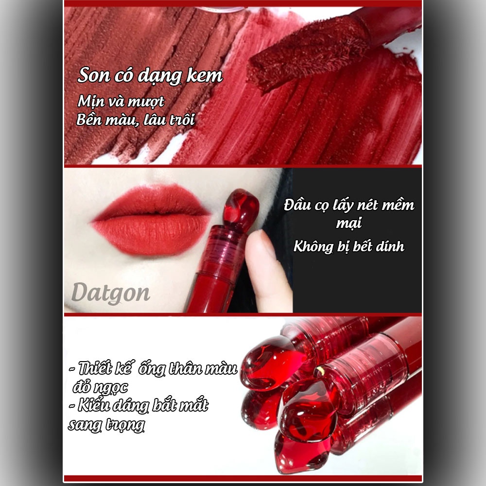 Son Kem lì Peinifen, son nội địa trung Velvet Matte mềm mịn lâu trôi bảng màu hot trend Datgon