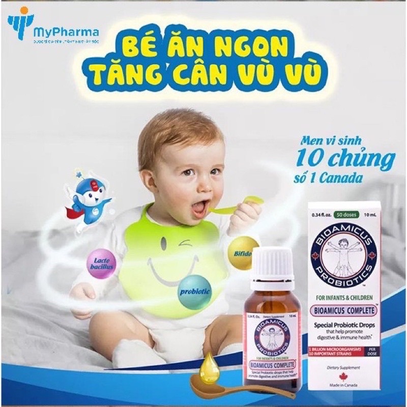 [Chính Hãng ] Men Vi Sinh 10 Chủng Biomicus Complete 10ML Nhập Khẩu CanaDa