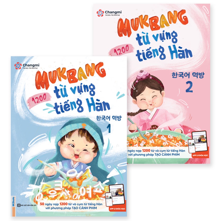 Sách - Mukbang 1200 Từ Vựng Tiếng Hàn Tổng Hợp Học - Bộ Giải Pháp Học Từ Vựng Tiếng Hàn