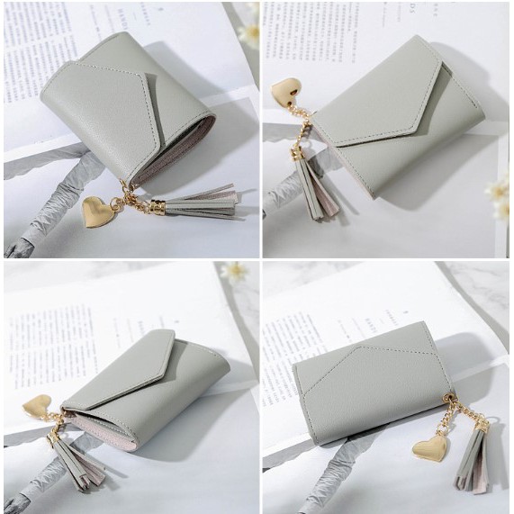 Ví nữ 💖 𝑭𝑹𝑬𝑬𝑺𝑯𝑰𝑷 💖 Ví cầm tay nữ mini cao cấp ngắn cute nhỏ gọn bỏ túi thời trang giá rẻ V091111