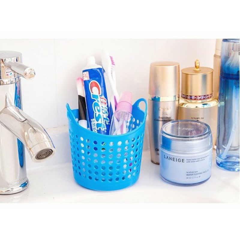 Giỏ nhựa mini đựng đồ cá nhân để bàn gọn gàng sạch xinh xắn -U1