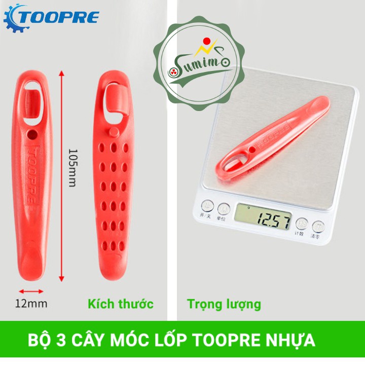 Nạy vỏ xe đạp - Móc lốp Toopre nhựa - 3 chiếc