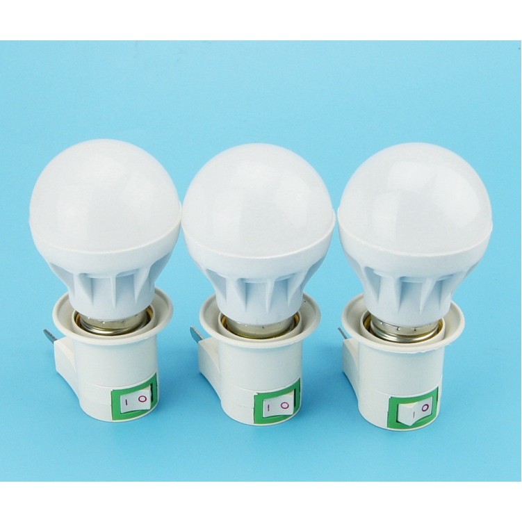 Đui đèn E27 liền công tắc