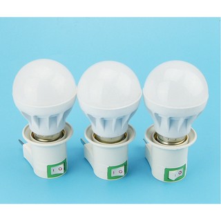 Đui đèn E27 liền công tắc
