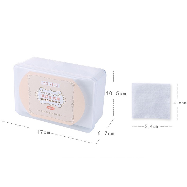 Bông Tẩy Trang YOUSHA 1000 Miếng COTTON Mềm Mịn Dai PC637