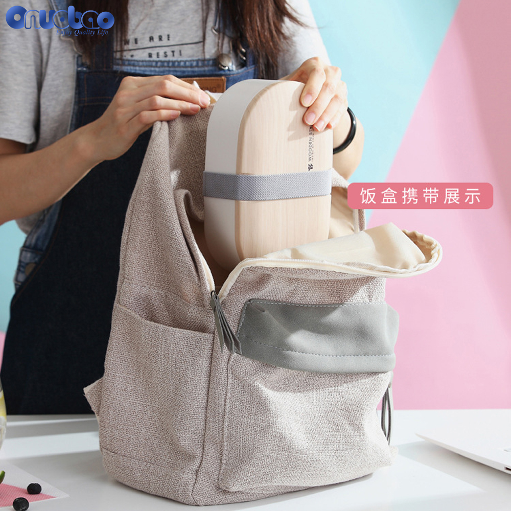 Hộp cơm kín ONUOBAO hình bầu dục bằng nhựa PP 800ml