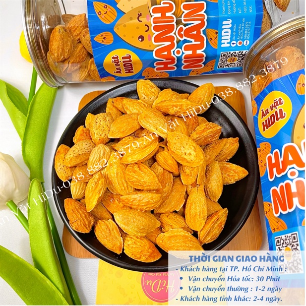 Hạnh nhân rang bơ mật ong HiDu 500gr vỏ mỏng loại ngon