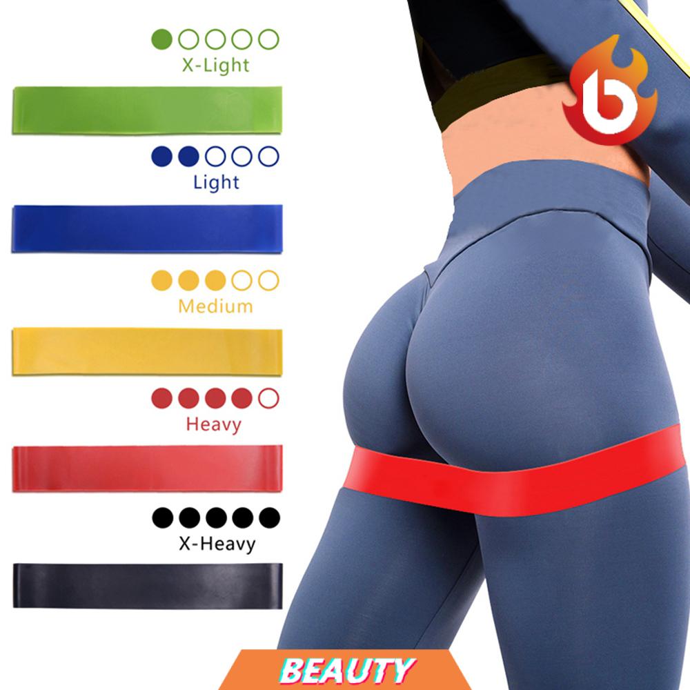 BEAUTY Elastic Yoga Belt Latex Exercise Workout Fitness Gym Equipment Resistance Bands High quality Training Athletic Accessories Hot Exercise Rope Strength Rubber loops  5Pcs/set