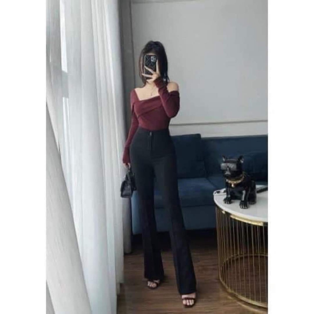 [FREESHIP - SIÊU PHẨM QUẦN CÔNG SỞ ĐỒNG GIÁ 99K] QUẦN ỐNG LOE LƯNG CAO, QUẦN ỐNG LOE CẠP CAO CỰC TÔN DÁNG HACK CHÂN