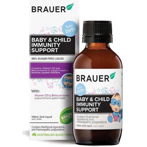 Siro Tăng Đề Kháng Brauer Immunity hộp 100ml (hàng Úc)