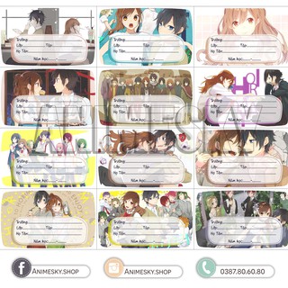 Nhãn vở Horimiya 1 bộ 12 mẫu độc đáo - nhãn vở Anime/Manga