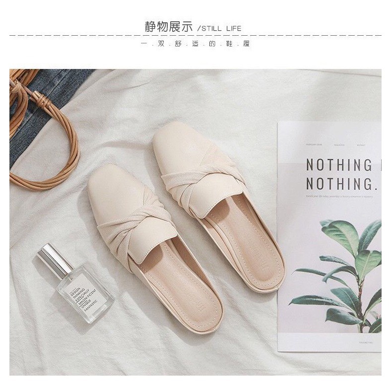 BEESHOES- GIAY SỤC NƠ DA NHUNG MŨI VUÔNG - SUC THỜI TRANG NỮ ĐẾ BỆT SIÊU ÊM VÀ MỀM MÀU KEM 2008027 | BigBuy360 - bigbuy360.vn
