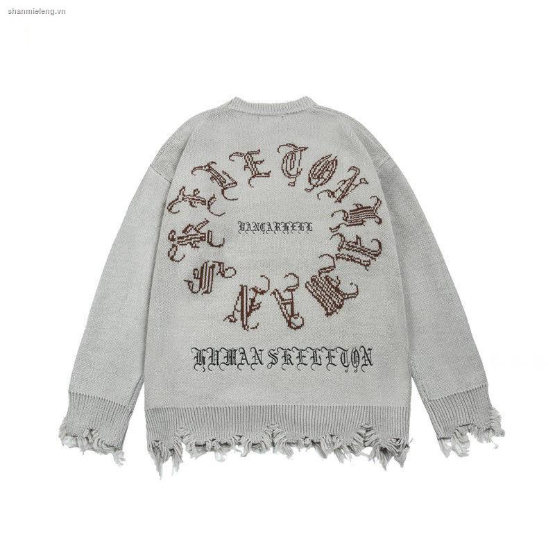 ✓Áo sweater Cổ Tròn Dáng Rộng Phong Cách hip hop Cá Tính Cho Nam Nữ