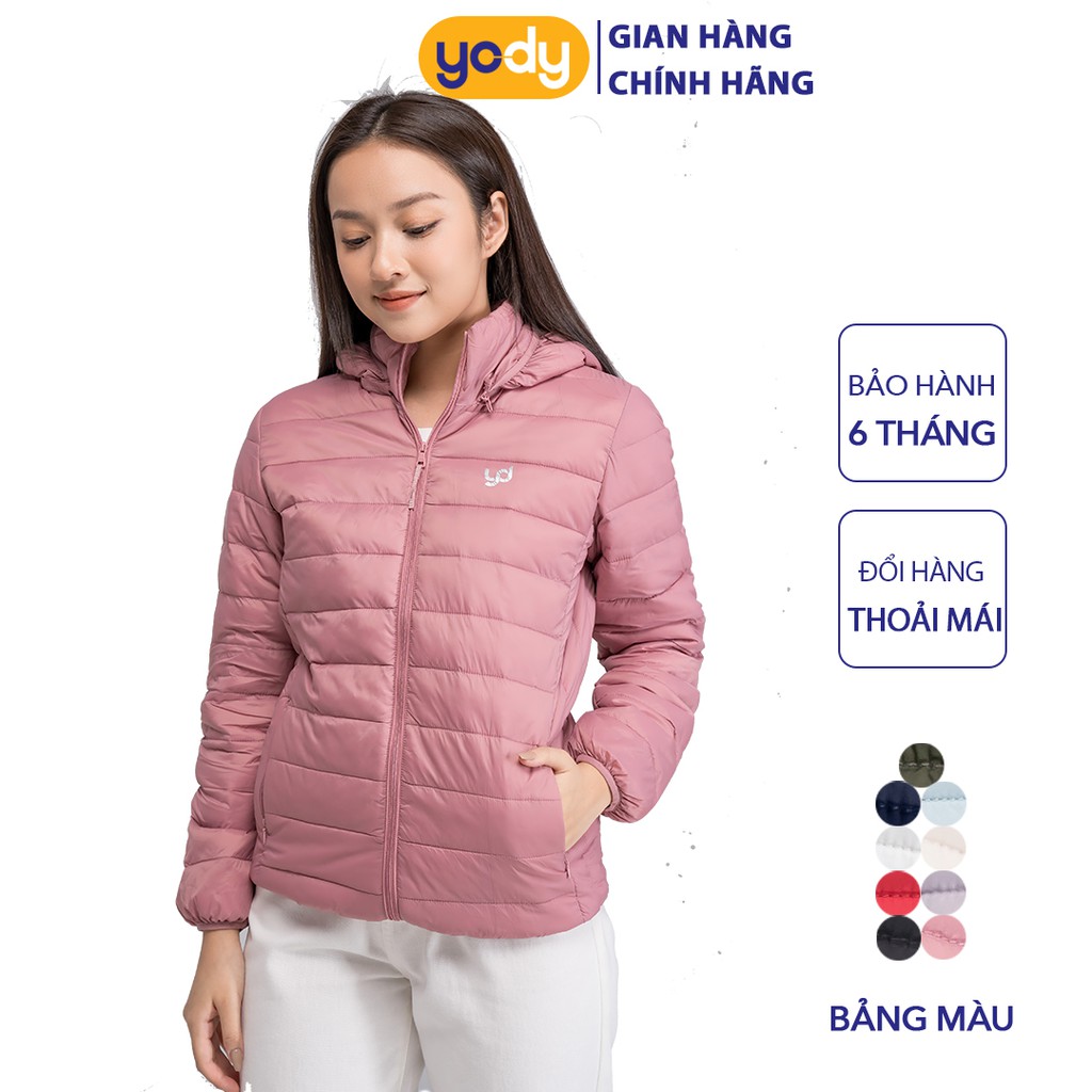 Áo phao nữ YODY siêu nhẹ có mũ giữ ấm chống thấm nước PHN4000 | BigBuy360 - bigbuy360.vn