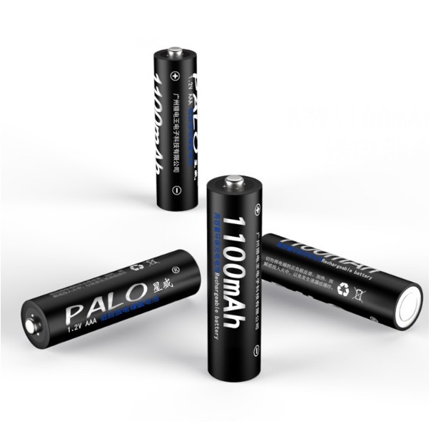 Vỉ 4 viên pin đũa sạc Palo AAA Ni-MH 1100mAh