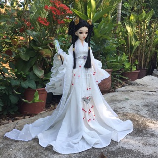 Đồ búp bê bjd 1/4 cổ trang + búi tóc