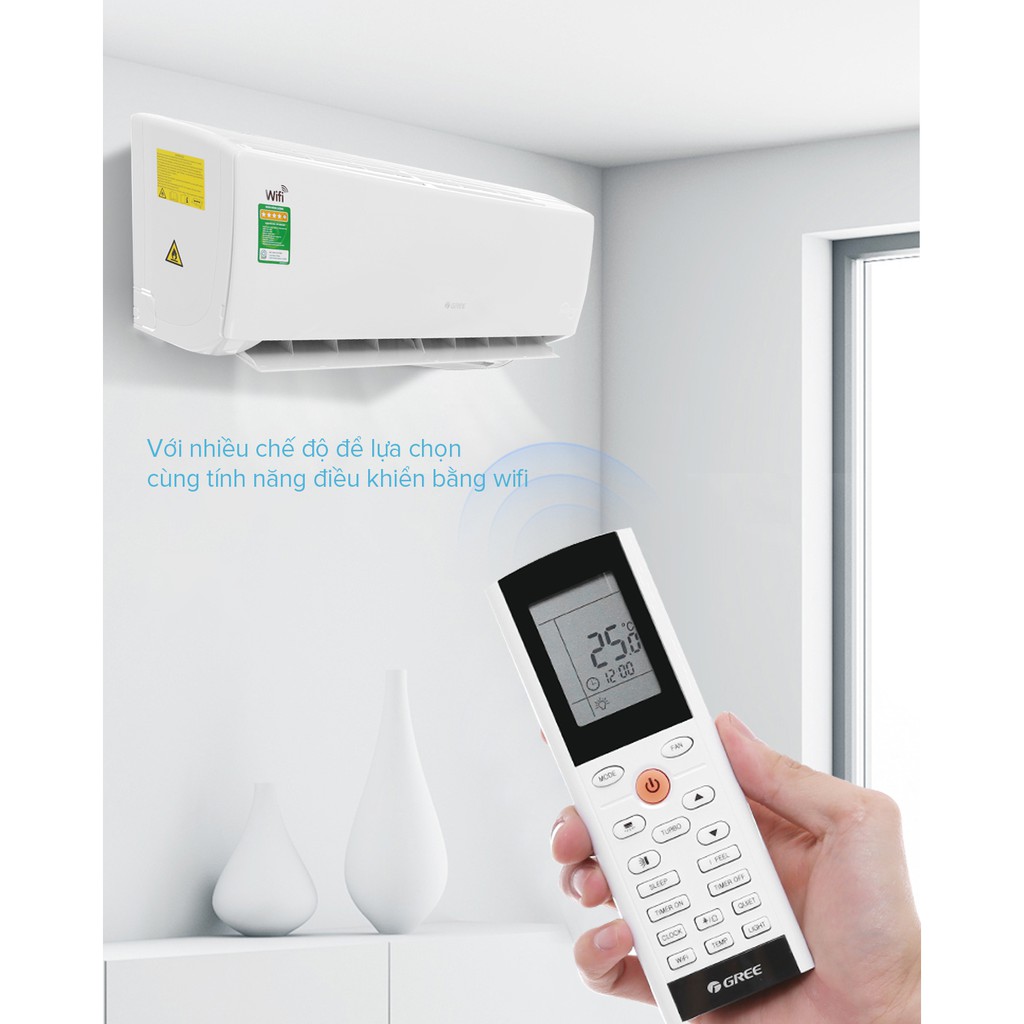 Điều hòa GREE- công nghệ Real Inverter, Wifi - BLIZZARD (Trắng) - Hàng phân phối