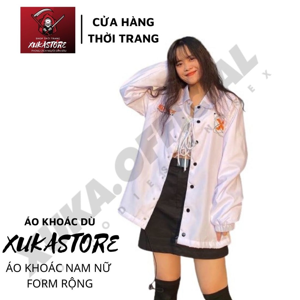 Áo Khoác Dù Chống Nắng Cặp Đôi Cho Nữ Cho Nam cúc gài Unisex Form Rộng Có 2 Màu Jacket Ulzzang XUKA SHOP