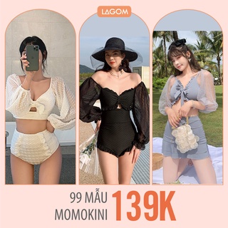 Đồ bơi nữ kín đáo dài tay bồng | bikini 2 mảnh & 1 mảnh đi biển lagom