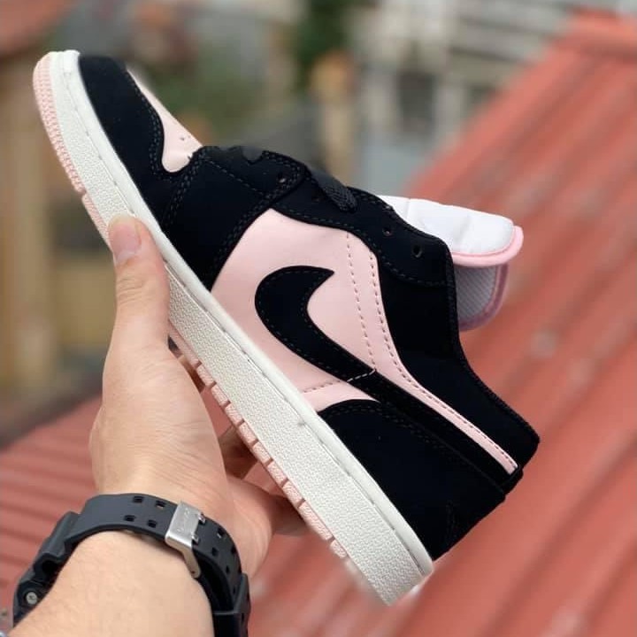 [ Hotrend - Low Black ] Giày thể thao sneakers nam nữ Jordan Low 1 Guava Ice 2 màu đen xen kẽ hồng bản đẹp 1/1