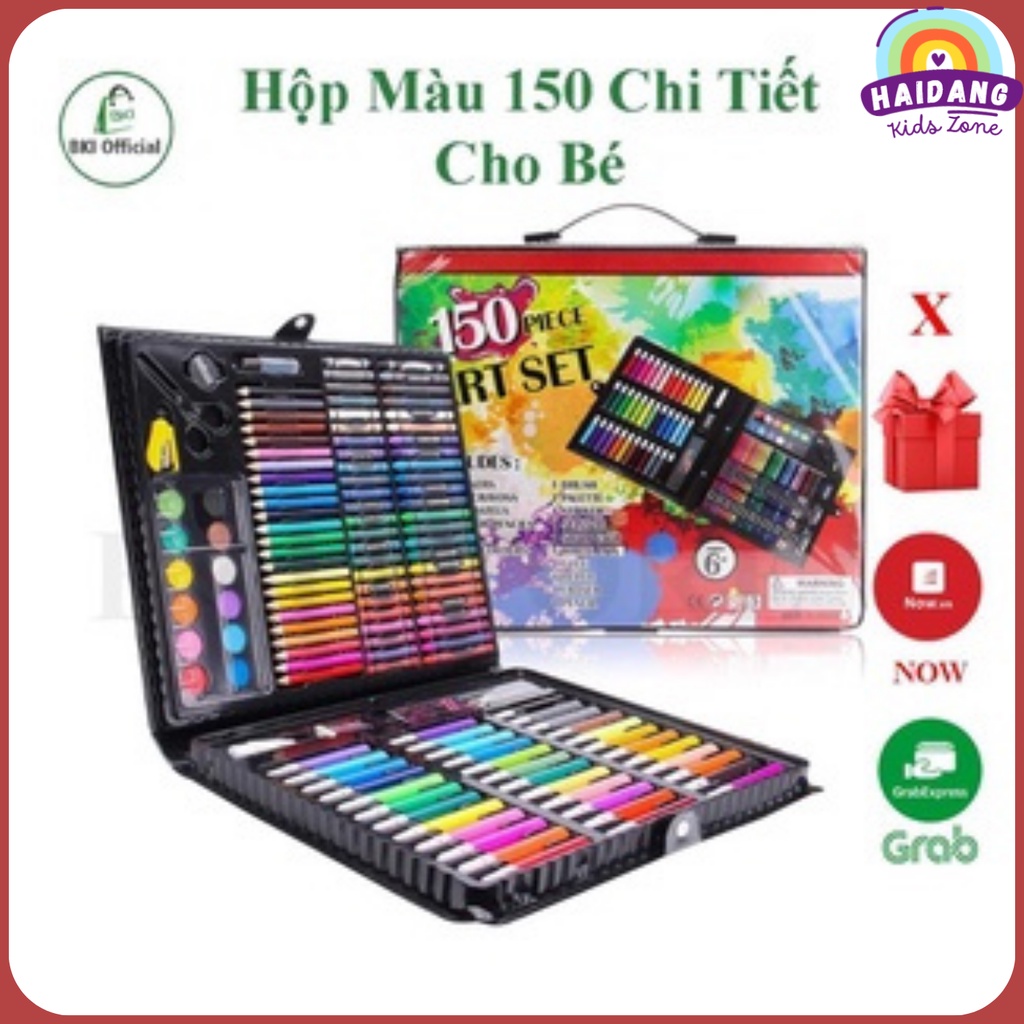 Bút Màu Sáp, Hộp Màu 150 Chi Tiết Cho Bé, Bộ Màu Vẽ Đa Năng 150 Món
