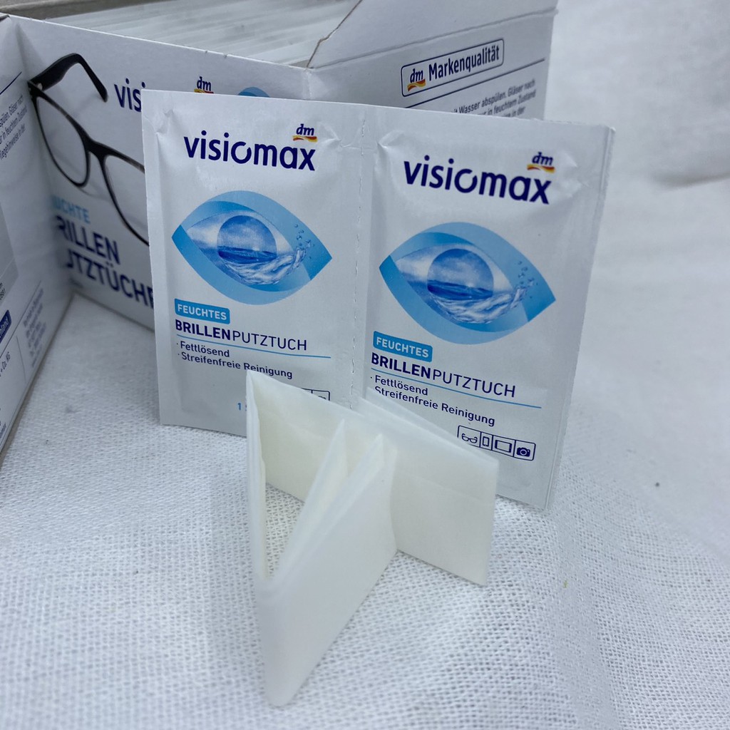 Giấy lau kính Visiomax hộp 52 tờ giúp làm sạch và bảo vệ kính