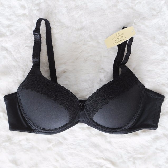 Áo ngực trơn phối ren cạnh trên Victoria's Secret