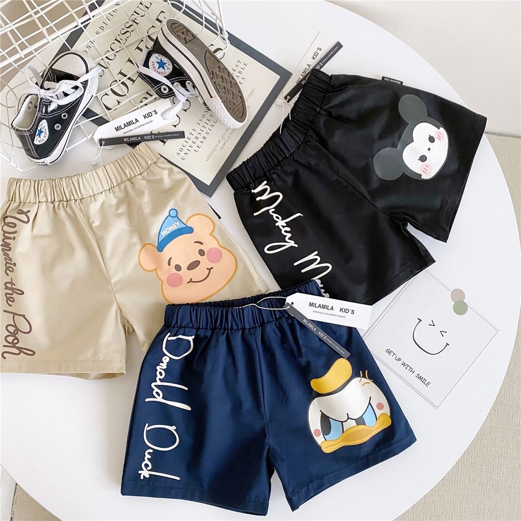 Quần Short In Họa Tiết Hoạt Hình Thời Trang Mùa Hè Hàn Quốc Dành Cho Bé Trai 2022