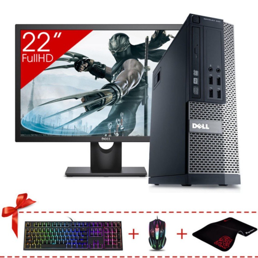 Máy tính Văn Phòng DELL OPTIPLEX 990 SFF + Màn hình Dell 22inch (G640, Ram 4GB, HDD 320GB) + Quà Tặng | BigBuy360 - bigbuy360.vn