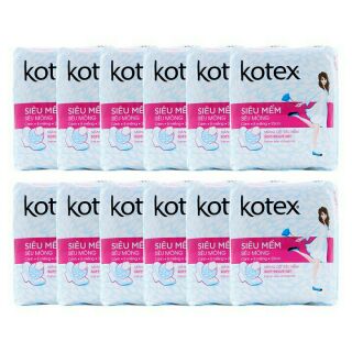 Bộ 12 Gói Băng Vệ Sinh Kotex Siêu Mềm Siêu Mỏng Cánh