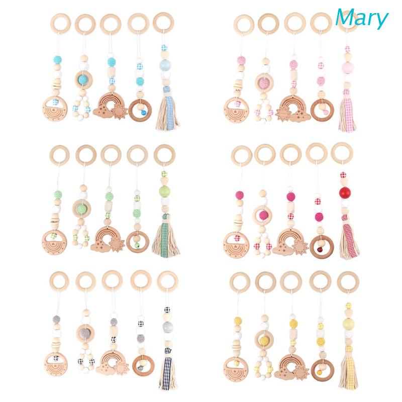 Bộ 5 Vòng Gỗ Ngậm Mọc Răng Cho Bé Sơ Sinh