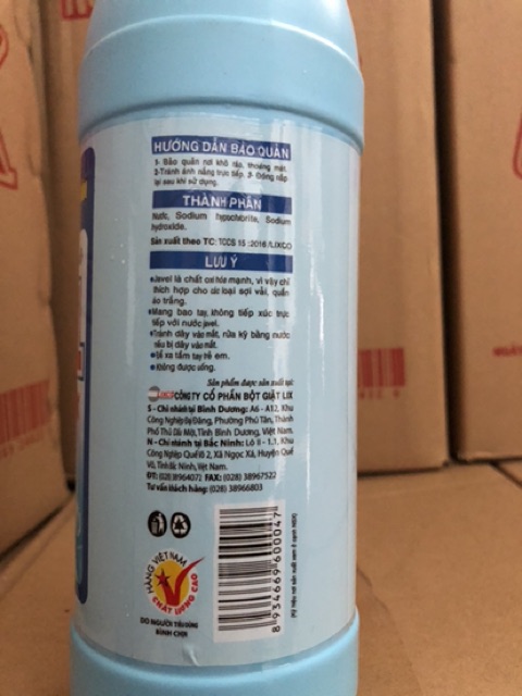 Nước tẩy trắng Javel 500ml sạch khuẩn khử hôi