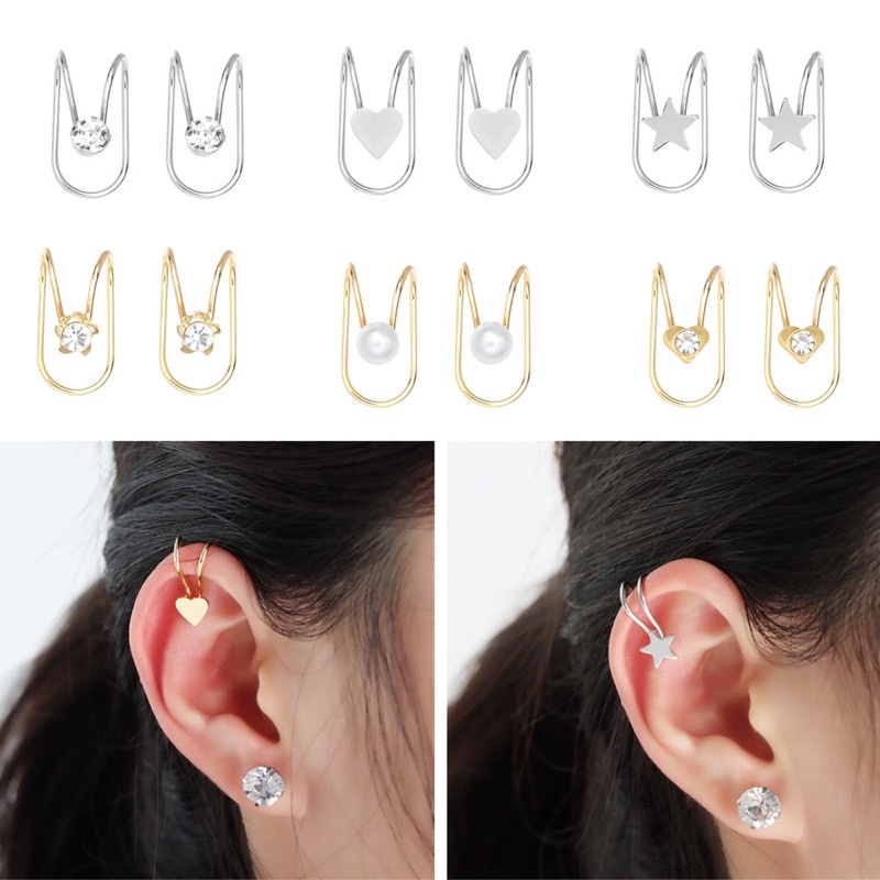 Khuyên tai kẹp vành thời trang cá tính unisex