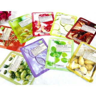 [Hàng Nhập Khẩu Hàn Quốc] Combo 10 Túi Mặt nạ dưỡng da - Mặt nạ giấy 3W Clinic Fresh Green Tea Mask