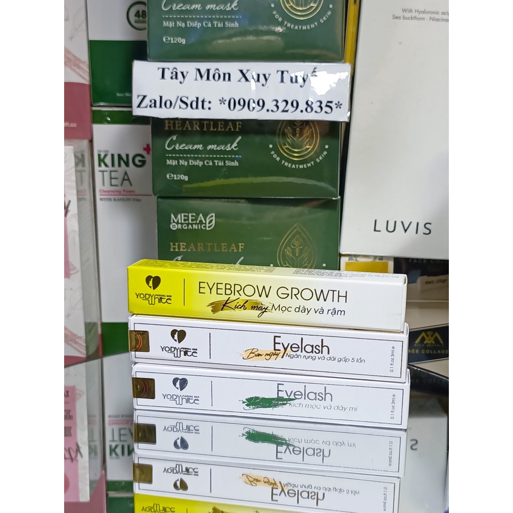 Combo 3 cây dưỡng mi dưỡng mày ngày đêm Yody White Phương Anh chính hãng