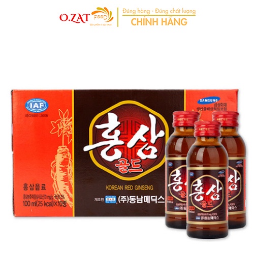 [ BÁN SỈ] 1 thùng nước hồng sâm Hàn quốc 100 chai mỗi chai 100ml tăng cường sức khoẻ