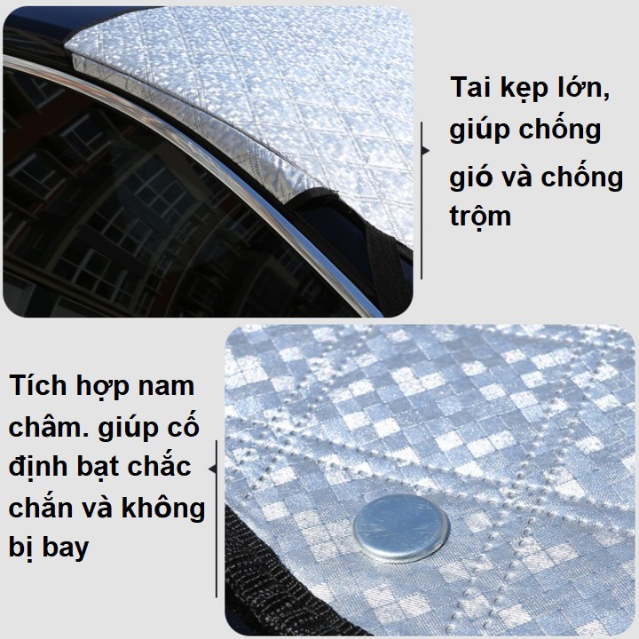 Tấm bạt che chắn nắng ngoài kính lái xe hơ, ô tô cao cấp 4 lớp - B3: Kích thước 193*126 cm | BigBuy360 - bigbuy360.vn