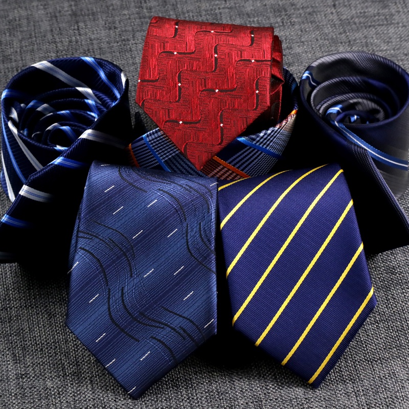 Cà Vạt Sọc Ca Rô 8CM Thời Trang Cổ Điển Lịch Lãm Cho Nam