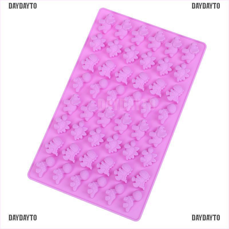 Khuôn Silicon Mềm 48 Lỗ Hình Khủng Long Làm Đá / Kẹo / Sô Cô La
