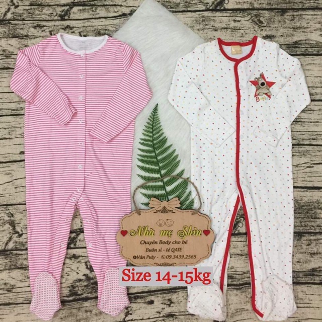 Combo 2 body dài vớ cho bé