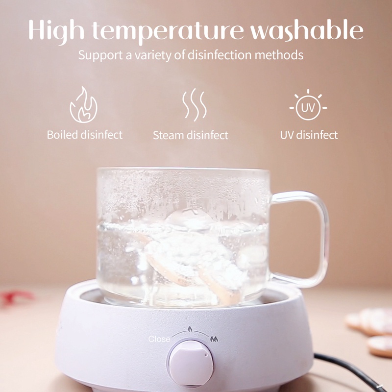 1 Dây Đeo Núm Ti Giả Bằng Silicone Hình Thỏ Cho Bé Đang Mọc Răng