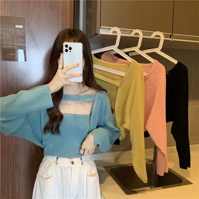 Set áo len 2 món vintage nhiều màu tiểu thư phong cách hàn quốc-yohamy