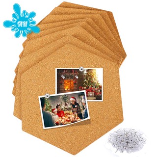 Set 8 tấm bảng bần kèm 40 ghim gắn tiện dụng