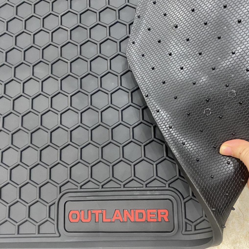HÀNG CAO CẤP|Thảm Lót Sàn Cao Su Cho Xe Mitsubishi Outlander cao cấp - hàng không mùi , cao su đúc, vừa form xe