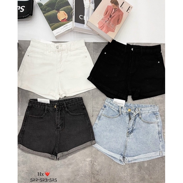 ⚙️Short bò trơn 4 màu trắng, đen, khói, xanh bạc siêu đẹp. Size S M L