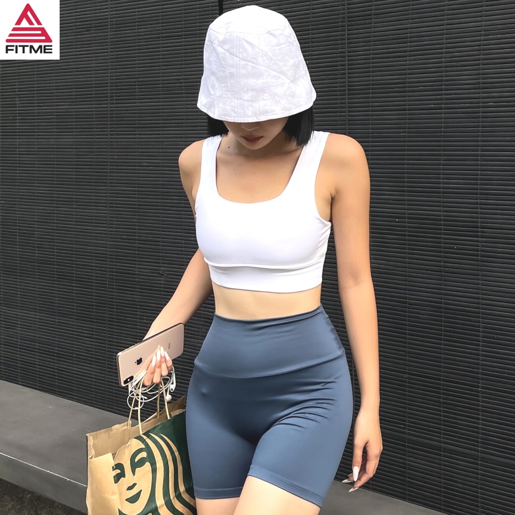 Áo bra tập gym thể thao nữ Fitme Zeta có mút nâng ngực và định hình, vải 2 lớp dày dặn thấm hút tốt BRZT