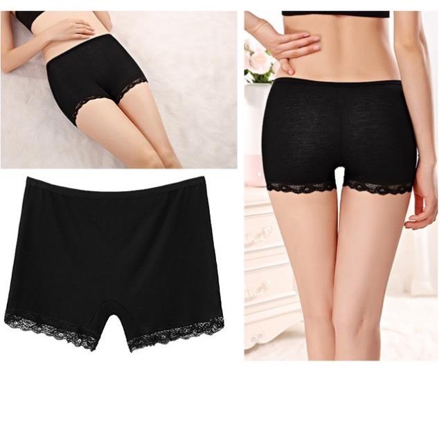 Quần Đùi Mặc Váy Cotton Chân Ren