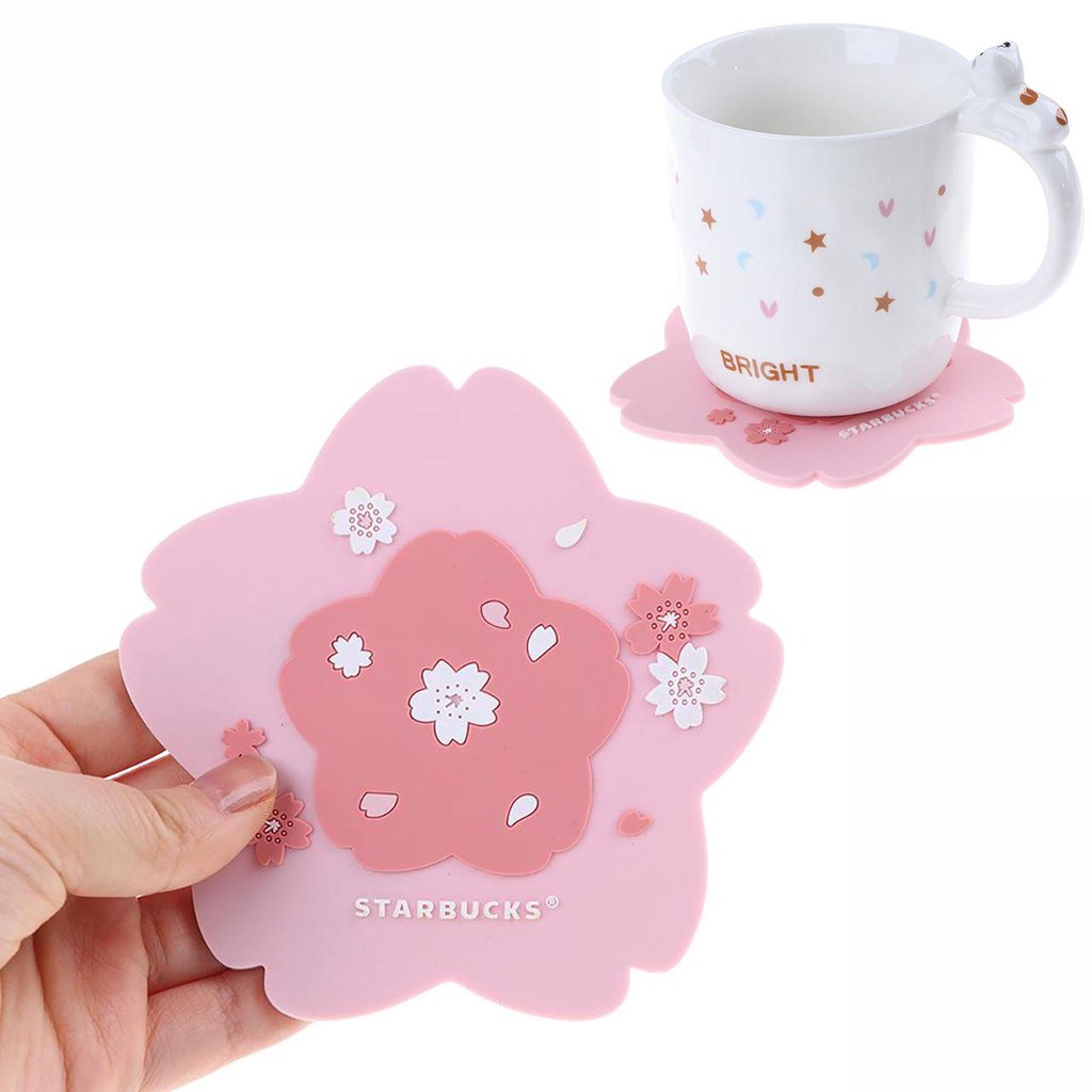 1 Tấm Lót Cốc Cà Phê Họa Tiết Hoa Thời Trang Dễ Thương Bắt Mắt