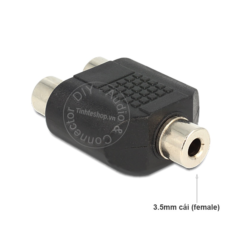 Đầu chuyển 3.5 ra RCA 1 chiếc - 3.5mm female to 2 RCA female adapter