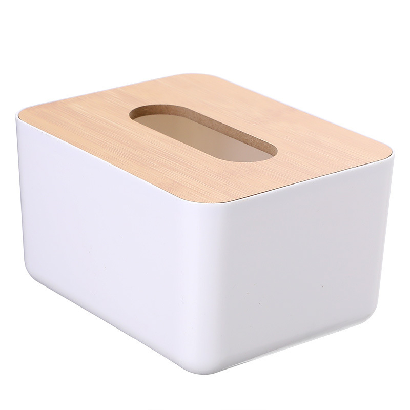 Terminus Home Scandinavian Multifunctional Wooden Lid Desktop Tissue Box Simple Home Use Tissue Box Remote Control Storage Box